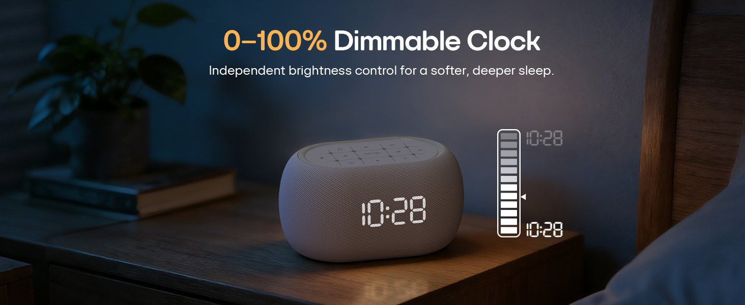 0-100% dimmable clock