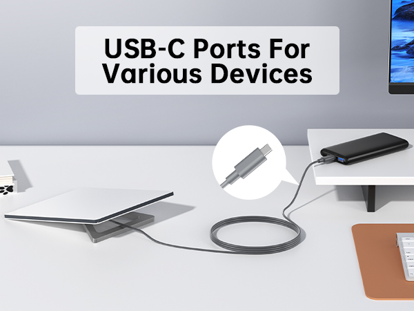 USB-C connector for various devices(Power bank should be at least100W)