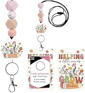 Obookey Teacher Lanyards for ID Badges - Teacher Lanyard with ID Holder, Helping Little Minds Gro...