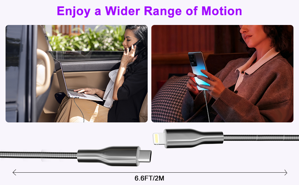 metal charging cable lightning