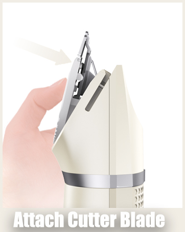 how to attach the cutter blade of unibono women trimmer