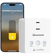 DEWENWILS Matter Plug in Dimmer Switch for Lamp, Works with Alexa, Compatible with Google Home &amp; ...