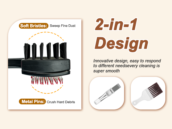 Air Conditioner Coil Cleaning Brush- Dual-Sided HVAC Coil Cleaning Brush 135° Angled Pins