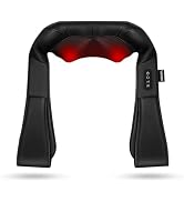 VOYOR-HEALTH Shiatsu Neck and Back Massager with Heat, Electric Deep Tissue 4D Kneading Massage f...