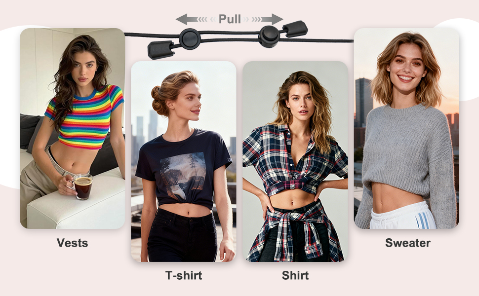 Elastic Waist Band to Change The Style &amp;amp; Secure Sweaters &amp;amp; Tops, and Shirts for a Hassle-Free Look