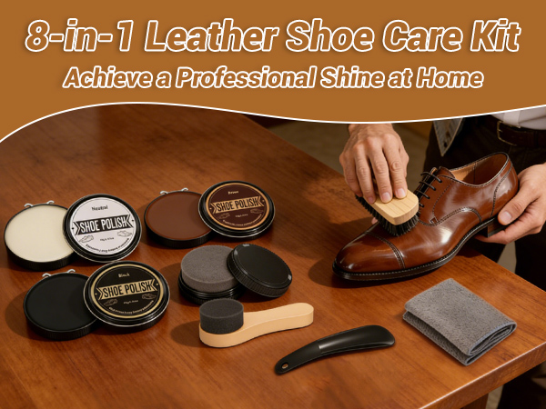 8-in-1 Leather Shoe Care Kit