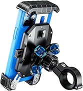 Kewig Motorccyle Phone Mount-[Vibration Dampener] [1s Lock] Motorcycle Cell Phone Holder, Bike Ha...