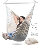 ADVOKAIR Hammock Chair Swing-XXL Large Hanging Hammock Chair for Bedroom-Max 500 Lbs-70in Indoor ...