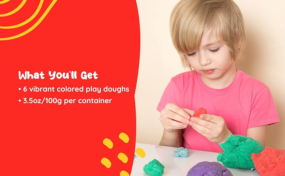 Our 6 vibrant air dry clay for kids are easy to mix together for endless combinations