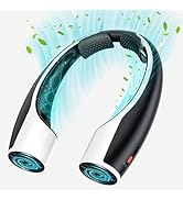 AI Neck Fan, 4 Speeds Adjustable Portable Personal Fan Rechargeable, 4000 mAh Battery Faster Cool...