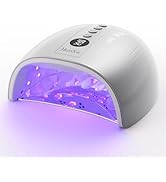 MelodySusie Professional Cordless UV Nail Lamp with Metal Base, P-Plus30GT Nail Dryer with Smart ...