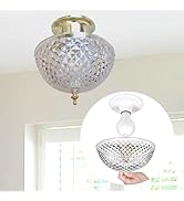 Evelots Clip On Shade for Ceiling Light Bulb or Lamp-Antique-Diamond Cut-Acrylic