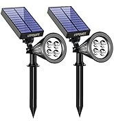 URPOWER Solar Lights Outdoor, Adjustable Solar Spot Lights Outdoor, 2-in-1 Waterproof Solar Lands...