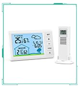 ORIA Wireless Weather Station, Indoor Outdoor Thermometer with Clock, Wireless Temperature and Hu...