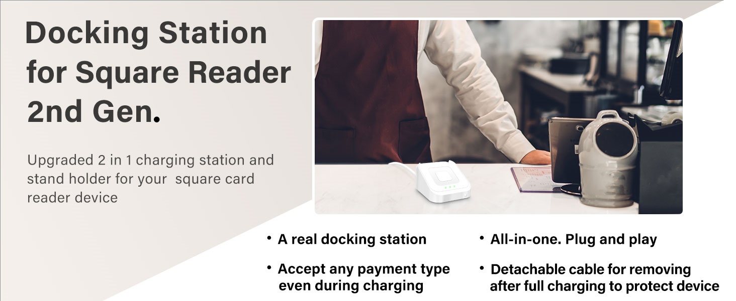 Square Dock for Square Reader 2nd Generation Stand for Square Card Reader