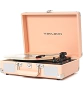 Vinyl Record Player with Built-in Speaker, USB Recording, Bluetooth Vintage Portable Suitcase Tur...