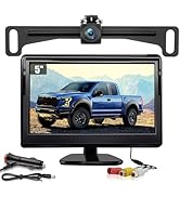 Kairiyard Backup Camera, 5inch Back up Camera for Car 170° Wide Angle DIY Grid Lines License Plat...