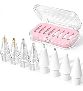 JOOSKO 8 Pack Upgraded Replacement Tips for Apple Pencil Pro/USB-C/2nd Gen/1st Gen Tips(with Stor...