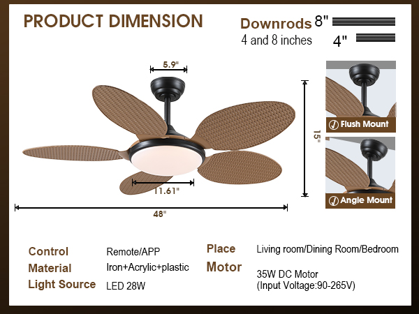 palm outdoor ceiling fan