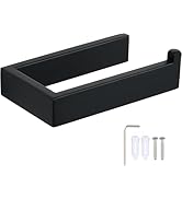 Sayayo Matte Black Toilet Paper Holder Wall Mount, Toilet Tissue Holder for Bathroom Tp Holder Sq...
