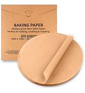 200 Pcs Parchment Paper Baking Sheets Round 10 Inch,Round Cake Pan Parchment liners,Baking Parchm...