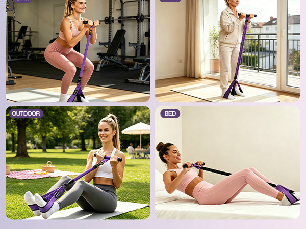 portable pedal resistance band trainer