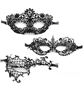 TFTSR Masquerade Masks for Women Couples,Men Mardi Gras Mask,Girls Black Gold Lace Costume,Adults...