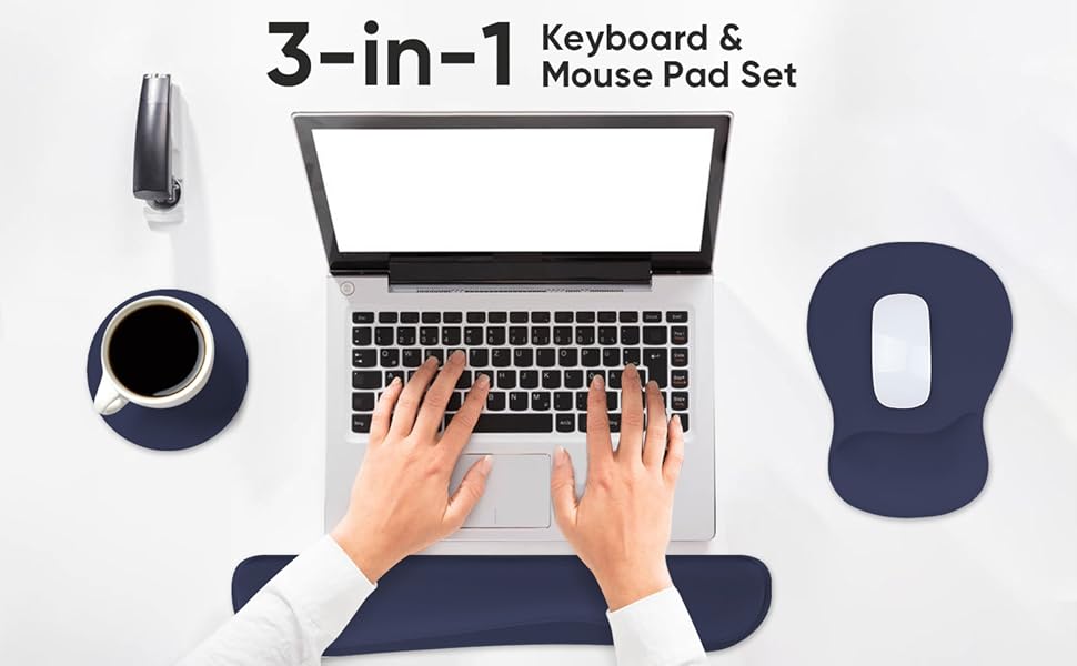 Keyboard wrist rest and mouse pad