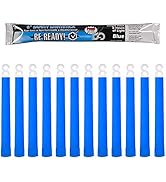 Be Ready 12 Pack Blue Chemical Light Industrial Glow Sticks - Blue