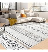 BESTSWEETIE 8x10 Area Rug Washable 8x10 Rug Rugs for Living Room Bedroom Low Pile Non-Slip Soft C...