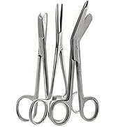 Set of 3 Bandage Scissors 5.5", Stitch Scissors 4.5" and Hemostat 5.5" Straight Made of Premium Q...