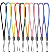 YOUOWO Wrist Lanyard 10 Pcs Hand Wrist Strap Lanyards Nylon Lanyard Colorful Straps for Keys Mobi...