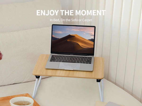 FISYOD Foldable Lap Table Laptop Bed Desk