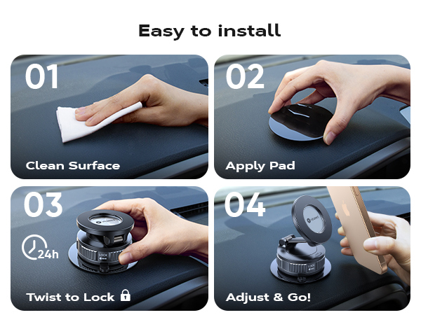 VICSEED magnet for car phone holder iphone 16 car holder mount mag safe phone holder car