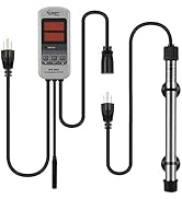 hygger Pinpoint Saltwater Aquarium Heater with Digital Thermostat IC Temp Controller, Titanium Tu...