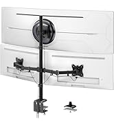 PUTORSEN Triple Monitor Mount for Up to 49" Ultrawide and 32" Monitors per Side Arm, Extra Tall 3...
