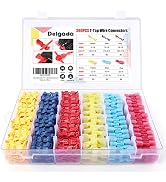 Delgada 360pcs Quick Splice Wire Connectors Kit, T-Tap Wire Connectors Waterproof for Wiring, Ins...