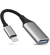 IVSHOWCO USB Camera Adapter for iPhone [Apple MFi Certified], Lightning to USB OTG Cable Adapter ...
