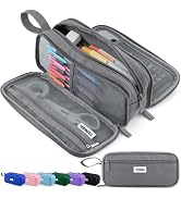 TOPBIDAI Large Pencil Case Pouch for Girls Boy Women Men Adults, Big Capacity Canvas Pencil Bag, ...