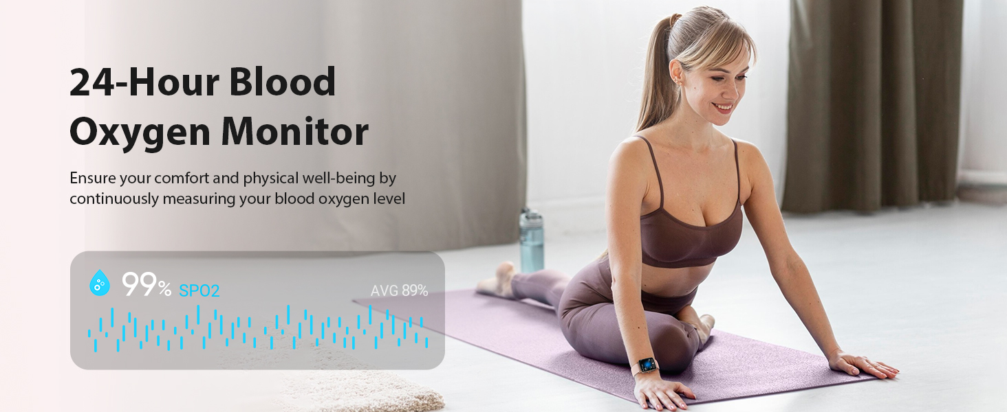 Women’s health watch with blood oxygen tracking for everyday wellness insights