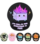 Hancynir Ergonomic Mouse Pad with Wrist Support, Cute Funny Gel Mouse Pads Wrist Rest, Dumpster o...