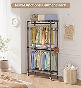 Rolling Heavy Duty Clothing Rack