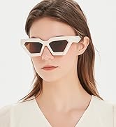 Breaksun Thick Frame Cat Eye Sunglasses for Women Vintage Trendy Cateye Sun Glasses Retro Style S...