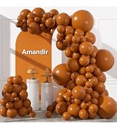 Amandir 153pcs Burnt Orange Balloon Arch Garland Kit Different Sizes | 18 12 10 5 inch Light Terr...