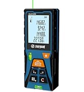 Green Laser Distance Meter 393.7ft Digital Measuring Tool with Angle Sensor Backlit LCD Area/Volu...