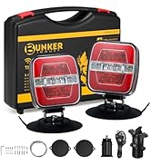 BUNKER INDUST Wireless Trailer Lights Kit, Adjustable Magnetic Towing Lights with Brake Stop Turn...