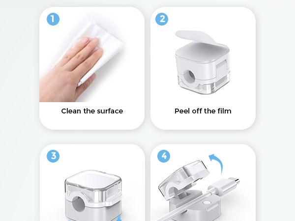 Magnetic Cable Organizer [1s Lock] Cord Cable Holders Clips Strong Adhesive Cable Cord Keeper