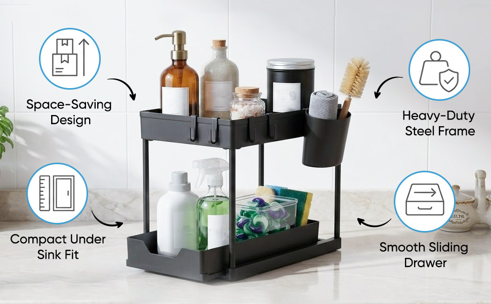 under sink organizer bathroom