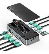 GiGimundo GAM2P9-V1 M.2 NVMe Docking Station - 10Gbps USB-C Hub NVMe, PD100W, HDMI 4K 60Hz, Ether...