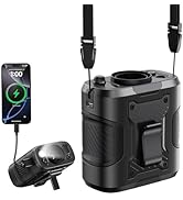 KIMMOO 5 in 1 Portable Turbo Waist Clip Fan, 100 Speeds, Powerful 13500RPM, 24H Cooling, LED Disp...